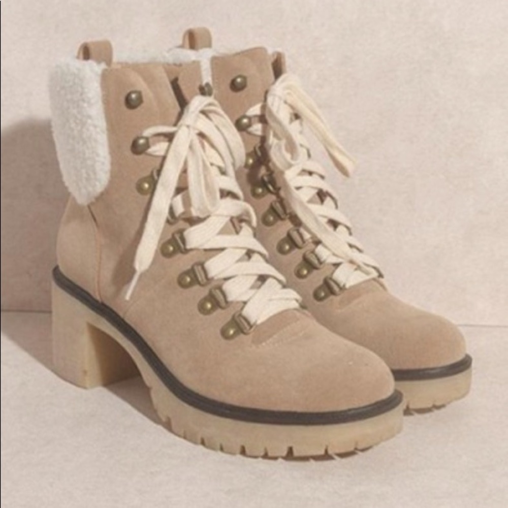 KHAKI MONROE BOOTS